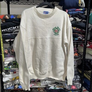 Vintage 80s Nutmeg NFL New York Jets Knitted Sweater Size Large  - Picture 1 of 5