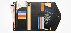 Zoppen Mehrzweck RFID Blocking Passport Holder Travel Wallet (Ver.4) Black - Bild 1 von 6