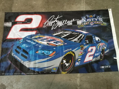 Rusty Wallace Rusty's Last Call 3' X 5' double sided Flag 2005 NASCAR Cover