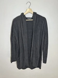 Barefoot Dreams Women's CozyChic Ultra Lite Hooded Cardi Carbon Small - Picture 1 of 5