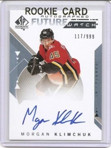 2018-19 SP Authentic Morgan Klimchuk Future Watch Rookie Auto Card /999 Flames - Bild 1 von 2