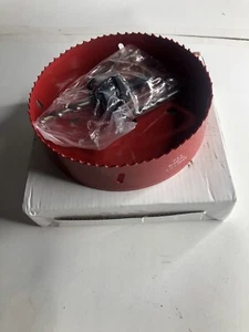 165 mm Bi-metal Hole Saw for Cornhole Boards Hole Drilling - Red New In Box - Picture 1 of 2