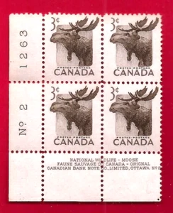 Bloque de estampillas de Canadá #323 - placa de alce (1953) 3 ¢ montada sin montar o nunca montada 2 - Imagen 1 de 1