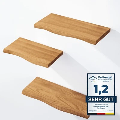 LAMO Manufaktur 3 Pezzo Mensola IN Legno Con Invisibile Protezione - Immagine 1 di 4