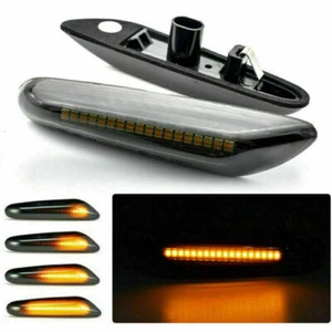 For BMW E46 E60 E82 E83 E90 E92 Side Marker Turn Signal Lights Dynamic Smoke SU - Picture 1 of 10