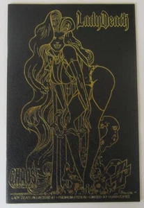 Lady Death In Lingerie 1 Premium Edition Limited 10000 Chaos Comics Leather - Picture 1 of 1