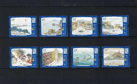 CHINA Macau 2019 New Eight Scenic Spots Definitive Stamp set Cover