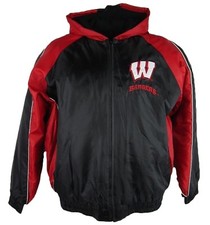 Wisconsin Badgers NCAA  G-III Men's Black Full-Zip Winter Jacket 