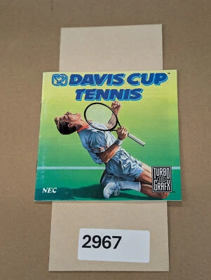 Davis Cup Tennis - Turbo Grafx - Manual Only **NO GAME! - Image 1 of 4