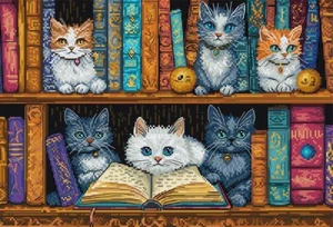 Bücherregal Kreuzstich Set - Letitstitch - Bild 1 von 1