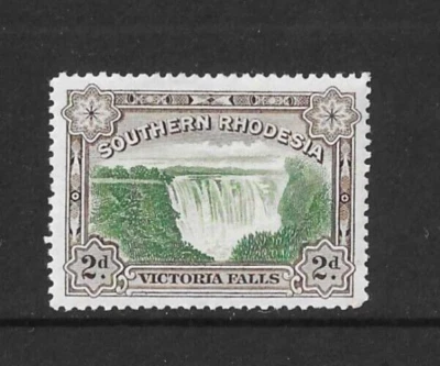 KG V ~ SOUTHERN RHODESIA ~ 1932 ~ SG 29 2d GREEN & CHOCOLATE "VICTORIA FALLS" MM - Image 1 of 2