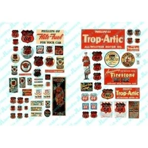 JL Innovative Design 487 HO Scale 1930-1950 Phillips Vintage Gas Station Signs - Picture 1 of 1