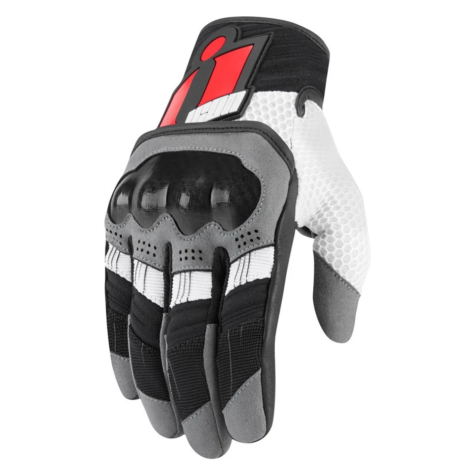 NUEVO Guantes Icon Overlord Para Hombre - Rojos - Pequeños - MOTOCICLETA/OFFROAD Foto 1 de 3