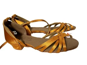 Damen Mädchen Ballsaal Latein Tango Tanzschuhe mit Absatz Salsa Tanzschuhe Größe 6 (38) - Bild 1 von 5