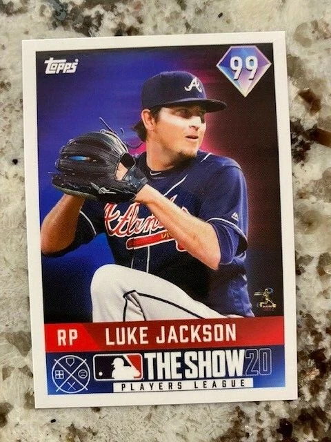2020 TOPPS ON-DEMAND SET 8 MLB THE SHOW CARD PR 824 BRAVES LUKE JACKSON #28 - Image 1 of 1