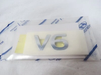 2001-2006 Hyundai Santa Fe V6 Emblem For Rear Liftgate Badge Logo Genuine OEM - Image 1 of 3