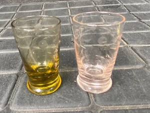 Vintage Shot Glasses, Etched Leaf Pattern, Set of 2 - Picture 1 of 9