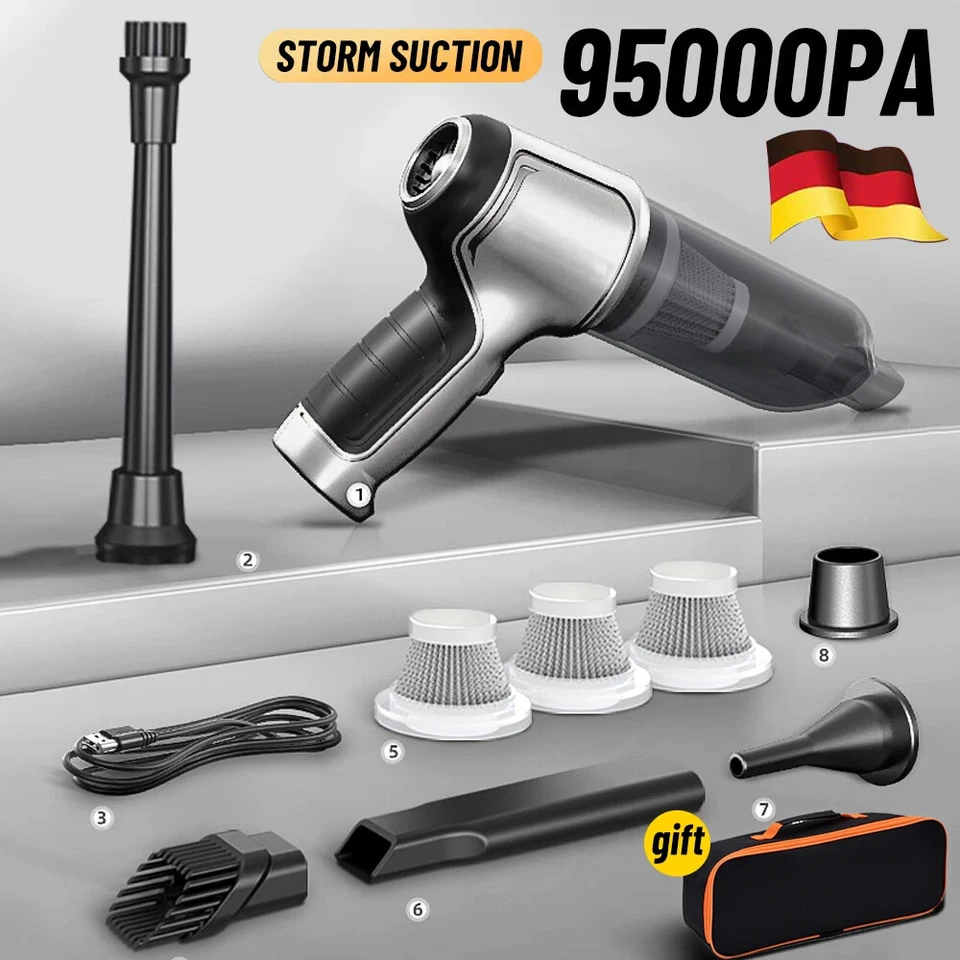 Car Vacuum Cleaner Powerful Wireless Handheld Cleaning Machine Strong Suction - Image 1 of 4