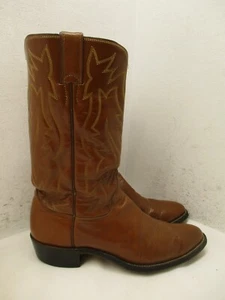 Justin Botas de Vaquero Occidentales de Cuero Marrón Chocolate para Hombres Talla 8.5 Estilo D 2012 - Imagen 1 de 11