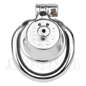 Pot Lid Chastity Lock Ventilate Cage with Silicone Sound Adult Games Man Slave - Picture 1 of 37