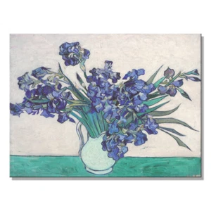Canvas Print Van Gogh Painting Repro Home Decor Wall Art Picture Irises Framed - Picture 1 of 17
