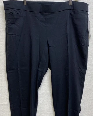 Kim Rogers Curvy Super Stretch tornozelo perna reta preta feminina 24W nova com etiquetas - Imagem 1 de 4