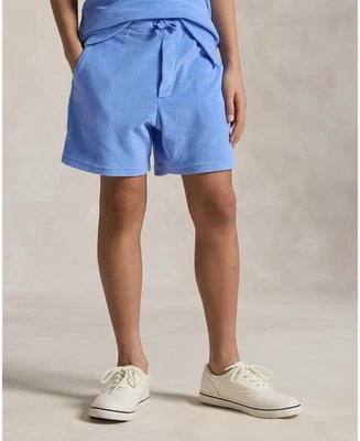 Polo Ralph Lauren Terry Short Big Boys Medium 10-12 Blue Drawstring Waistband - Image 1 of 4