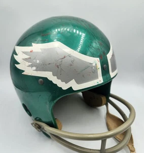 Casco De Colección Rawlings Philadelphia Eagles Logo Antiguo Raro Mediano Verde Blanco Años 70’s  - Imagen 1 de 10