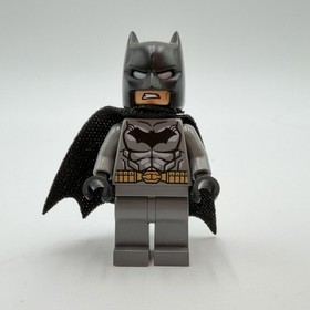 LEGO DC Batman Minifigure SH151 Dark Bluish Gray Suit Black Cape Authentic