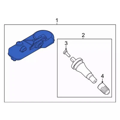 Genuine Ford TPMS Sensor JX7Z1A189D - Image 1 of 3