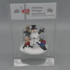 ALDI Kinder Schneemann Interracial Kinder Weihnachten Urlaub Dorf Zubehör 2,5" - Bild 1 von 7