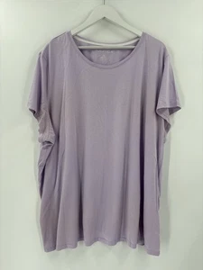 Camisa Nautica Para Mujer 3X Púrpura Lavanda Mangas Cortas Pullover Cuello Redondo Informal - Imagen 1 de 15