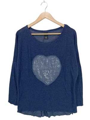 B.C. BEST CONNECTIONS Langarm-Bluse Damen Bluse Gr. DE 36 blau Casual-Look - Bild 1 von 4