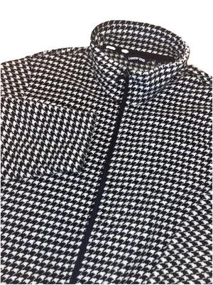 Landsend  Black And White Women’s Fleece Jacket Plus 3X EUC - Image 1 of 4