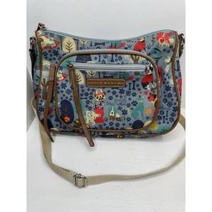 LILY BLOOM Adjustable Crossbody Bag Purse Dog Puppy Print Theme Whimsical - Picture 1 of 15