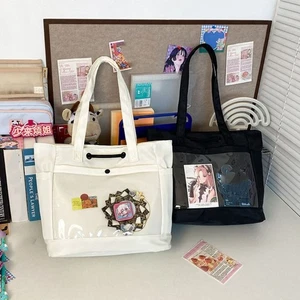 PVC Transparent Itabag Doll Display Student School Bag Canvas Tote Bag School - Picture 1 of 12