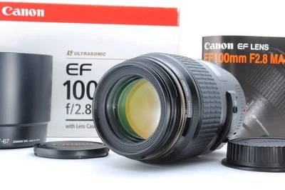 Extra15%OFF [NEAR MINT] Canon EF 100mm f/2.8 Macro USM w/Hood Caps from Japan - Image 1 of 4