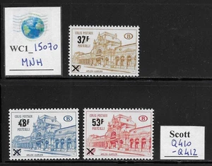 WC1_15070. BELGIUM. 1970 railroad parcel post ovpt. set. Sc. Q410-Q412. MNH - Picture 1 of 1