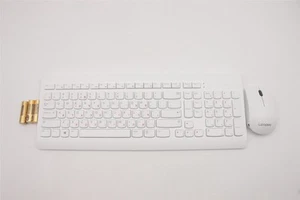 Lenovo IdeaCentre A340-24IWL A340-22IGM Wireless Keyboard Mouse White 5KM1C03361 - Picture 1 of 2