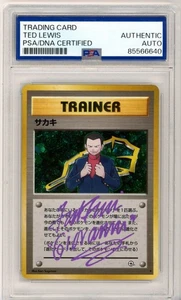 PSA Signed Ted Lewis Trainer Giovanni 18/132 Gym Challenge Holo Japanese Rare - Picture 1 of 2