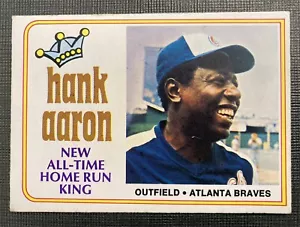 O-PEE-CHEE 1974 #1 HANK AARON ""ALL-TIME HR KING"" ex-Mt - Imagen 1 de 2