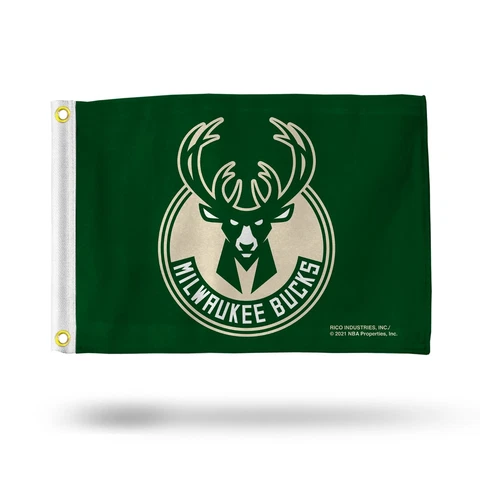 Milwaukee Bucks 12" x 18" Boat Flag Golf Cart Flag Cover