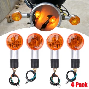 4PCS Bullet Turn Signal Lights Blinker For Honda Shadow Aero 600 750 1100 Spirit - Picture 1 of 12