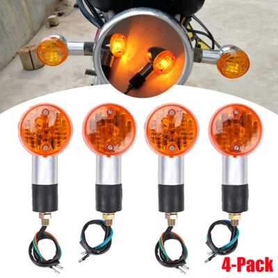 4PCS Bullet Turn Signal Lights Blinker For Honda Shadow Aero 600 750 1100 Spirit - Image 1 of 4