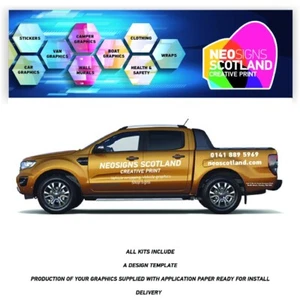 Pick up Graphics Kit Sign Writing Vehicle lettering Livery signs Text only - Picture 1 of 3