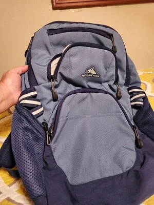 High Sierra Access Backpack w/ Laptop & Tablet Sleeves Multipurpose Used Blue - Image 1 of 4