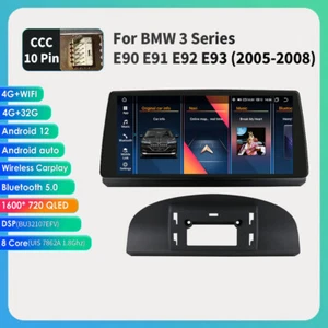 4+32G Android12 Navegación Coche GPS Estéreo Radio Wifi Carplay Para BMW Serie 3 E90 CCC - Imagen 1 de 24