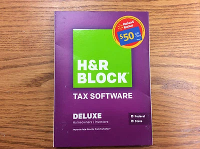H&R BLOCK Deluxe 2014 Federal & STATE Tax SOFTWARE - Image 1 of 2