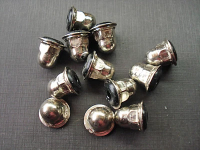 12 pcs Ford 10-24 moulding clip nickel acorn nuts with neoprene sealer NORS - Image 1 of 4