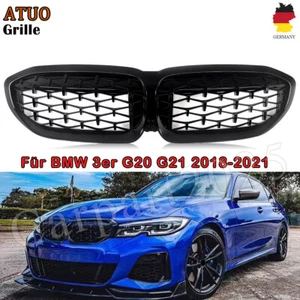 Kühlergrill Hochglanz Schwarz für BMW G20 G21 2018-21 Diamant Performance Optik - Afbeelding 1 van 13